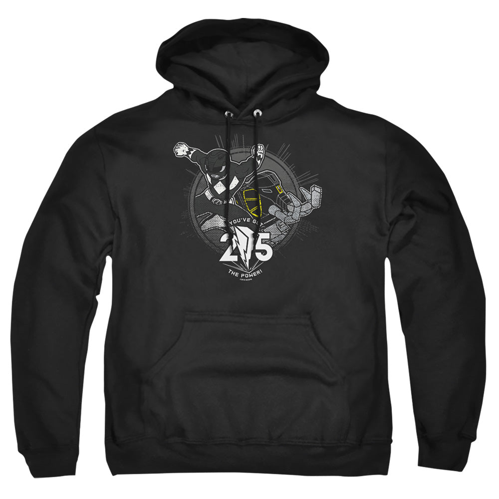 Power Rangers Black 25 Mens Hoodie Black Officially Licensed