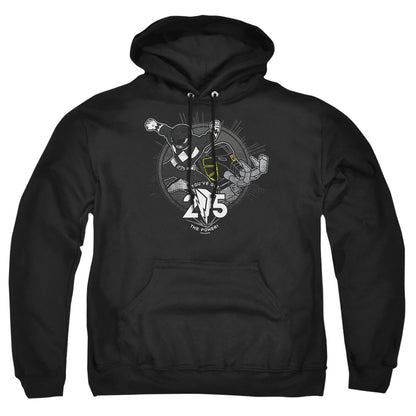 Power Rangers Black 25 Mens Hoodie Black Officially Licensed