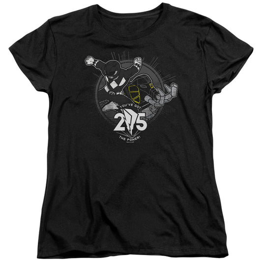 Power Rangers Black 25 Womens T Shirt Black