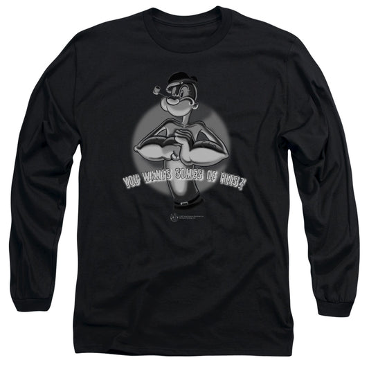 Popeye Somes Of This Mens Long Sleeve Shirt Black