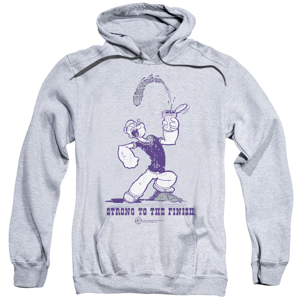 Popeye Strong To The Finish Mens Hoodie Athletic Heather