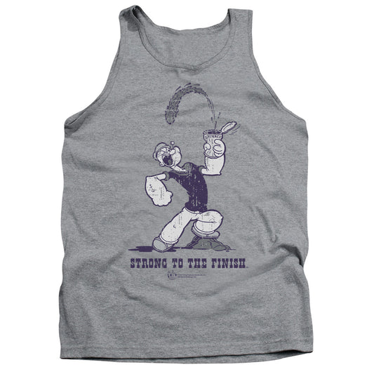 Popeye Strong To The Finish Mens Tank Top Shirt Athletic Heather