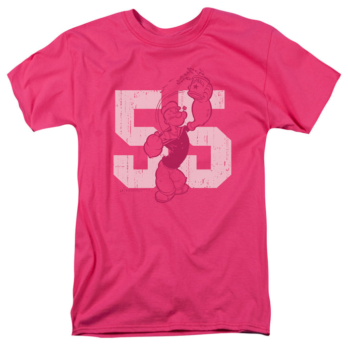 Popeye 55 Mens T Shirt Hot Pink