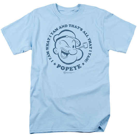 Popeye I Yam Mens T Shirt Light Blue