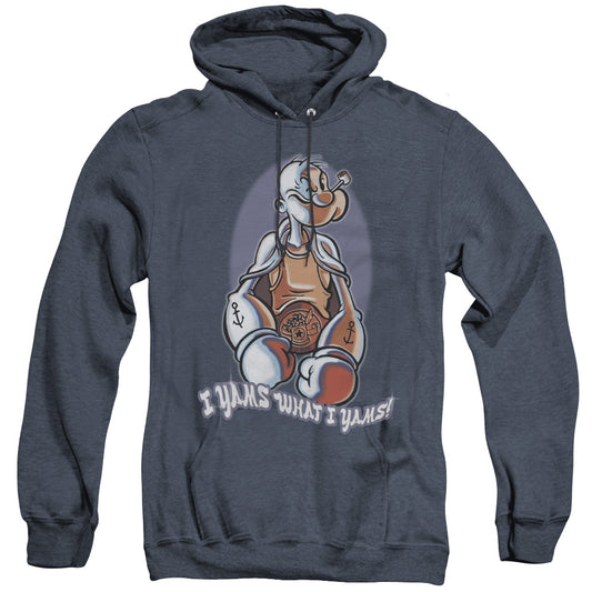 Popeye I Yams Heather Mens Hoodie Navy