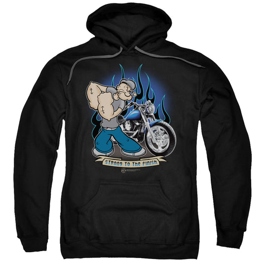 Popeye Biker Popeye Mens Hoodie Black