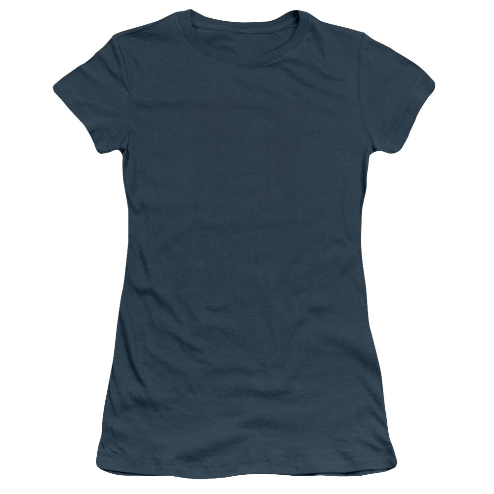 Popeye Popeyes Gym Junior Sheer Cap Sleeve Womens T Shirt Indigo