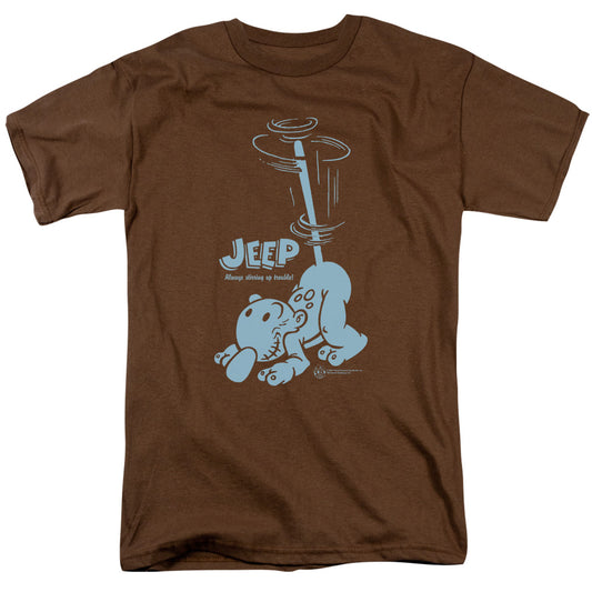 Popeye Trouble Mens T Shirt Coffee