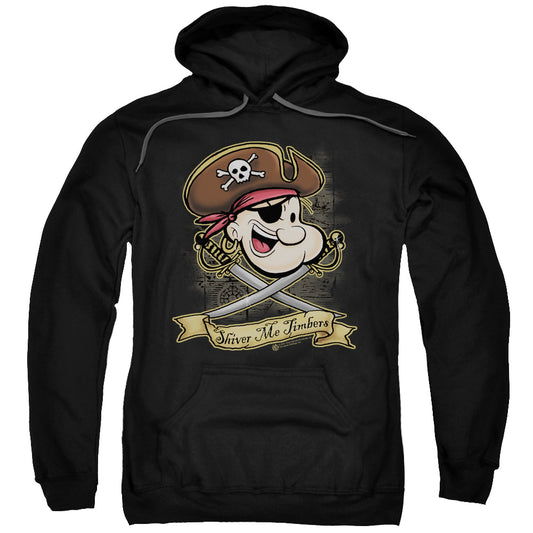 Popeye Shiver Me Timbers Mens Hoodie Black