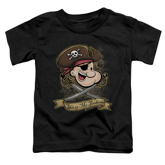 Popeye Shiver Me Timbers Toddler Kids Youth T Shirt Black