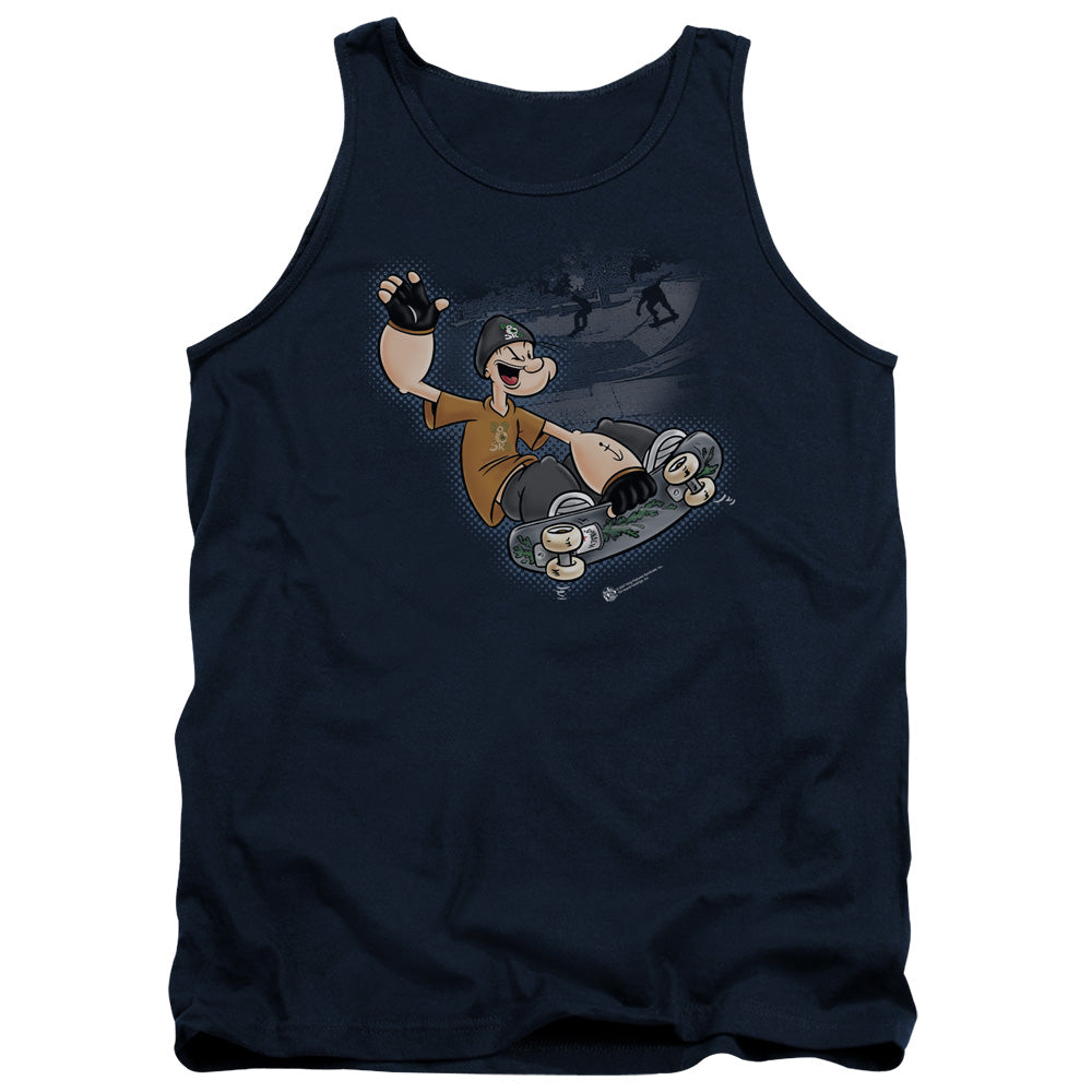 Popeye Sk8 Mens Tank Top Shirt Navy