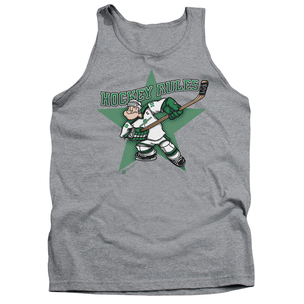 Popeye Spinach Leafs Mens Tank Top Shirt Athletic Heather