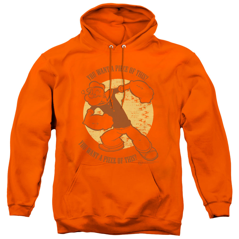 Popeye You Want A Piece Of This Mens Hoodie Orange