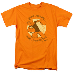 Popeye You Want A Piece Of This Mens T Shirt Orange