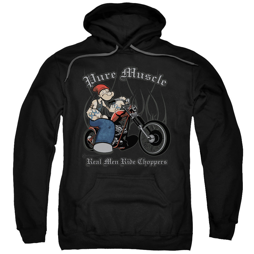 Popeye Pure Muscle Mens Hoodie Black