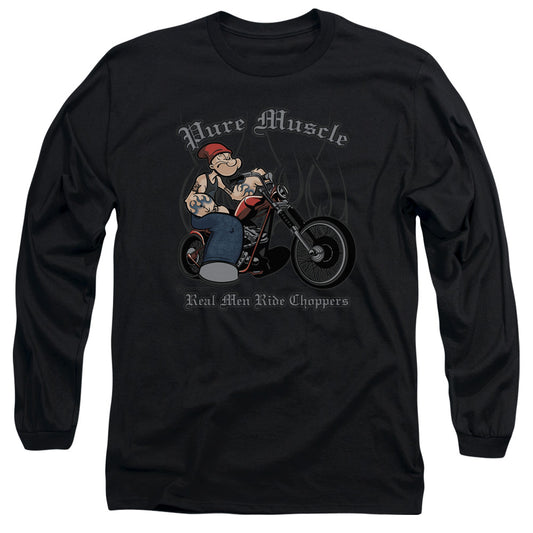 Popeye Pure Muscle Mens Long Sleeve Shirt Black