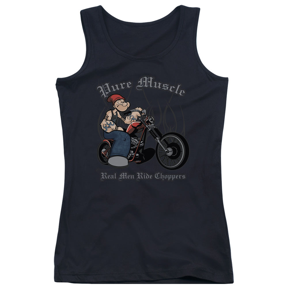 Popeye Pure Muscle Womens Tank Top Shirt Black