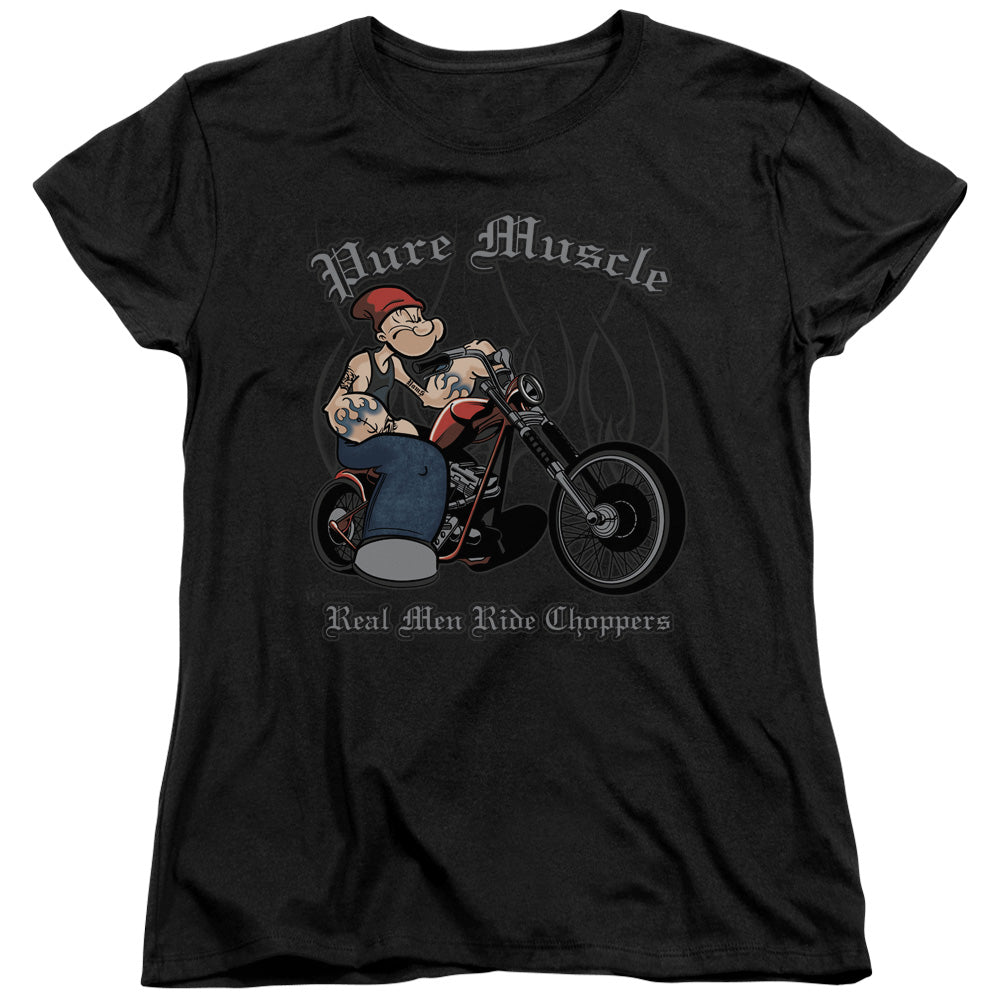 Popeye Pure Muscle Womens T Shirt Black