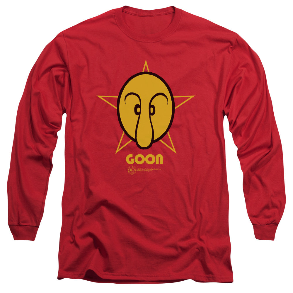 Popeye Goon Mens Long Sleeve Shirt Red