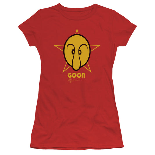 Popeye Goon Junior Sheer Cap Sleeve Womens T Shirt Red