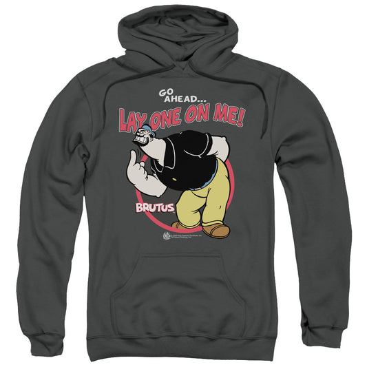 Popeye Lay One On Me Mens Hoodie Charcoal