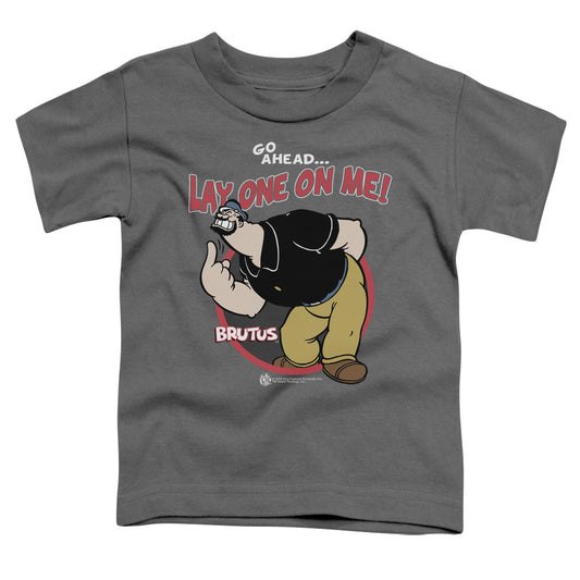 Popeye Lay One On Me Toddler Kids Youth T Shirt Charcoal