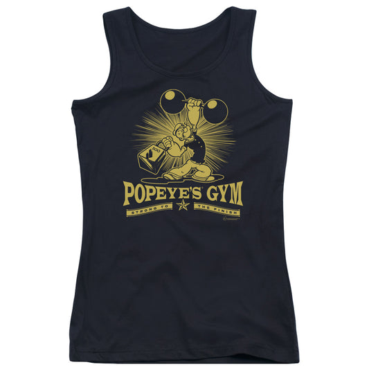 Popeye Popeyes Gym Womens Tank Top Shirt Black