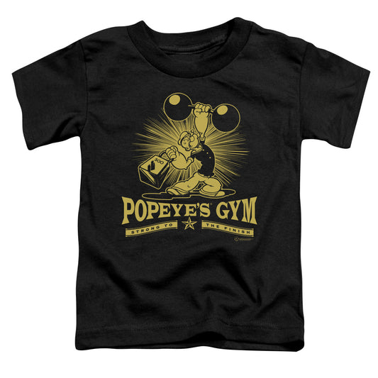 Popeye Popeyes Gym Toddler Kids Youth T Shirt Black