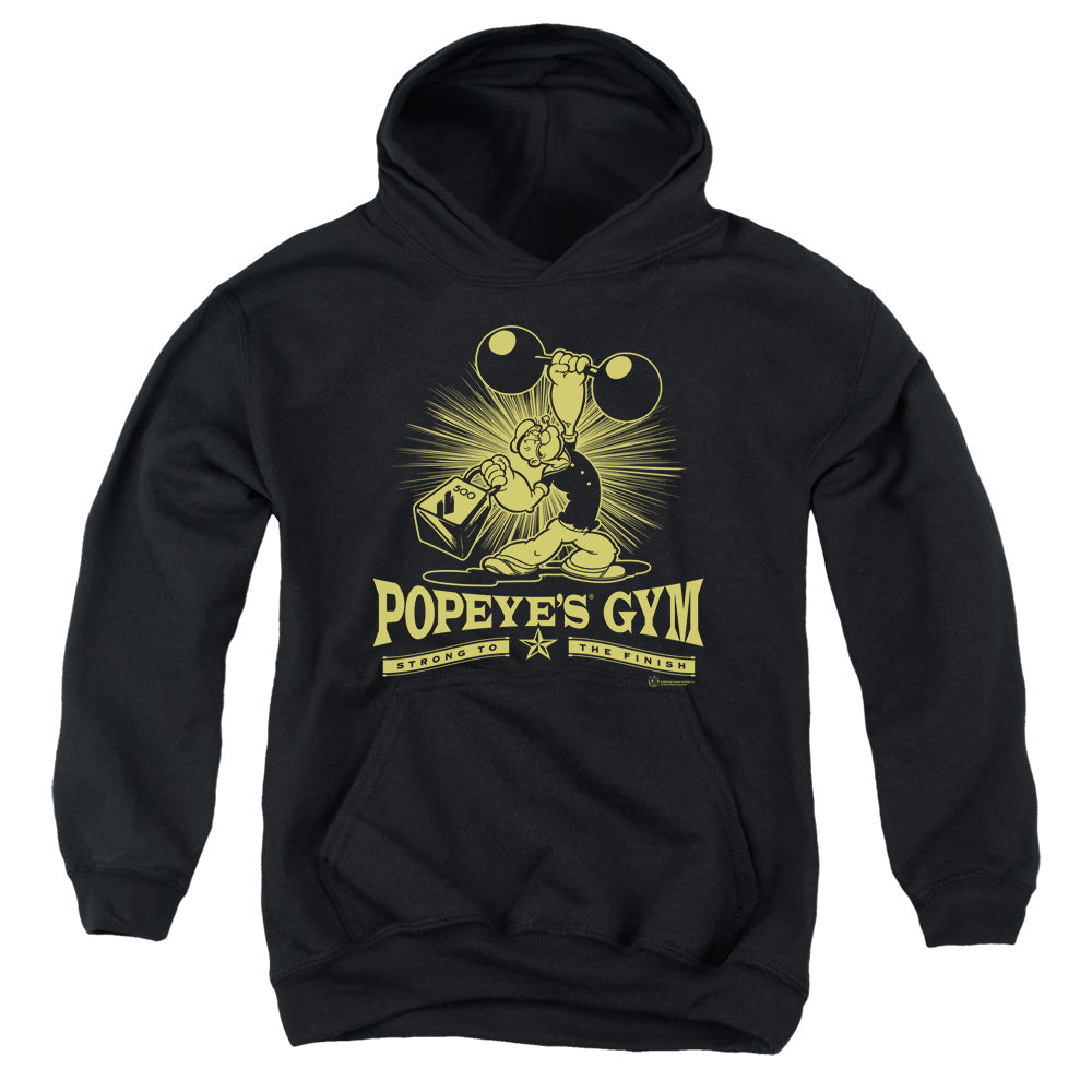 Popeye Popeyes Gym Kids Youth Hoodie Black