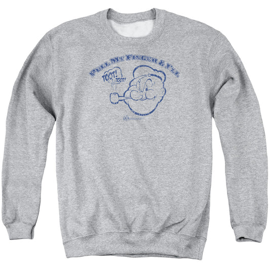 Popeye Toot! Toot! Mens Crewneck Sweatshirt Athletic Heather