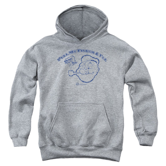 Popeye Toot! Toot! Kids Youth Hoodie Heather