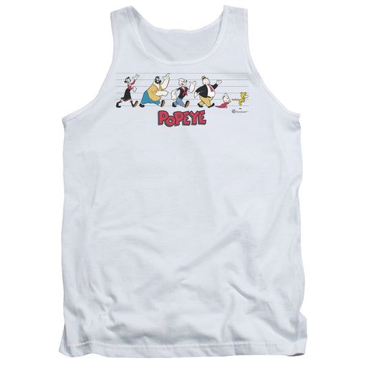 Popeye The Usual Suspects Mens Tank Top Shirt White