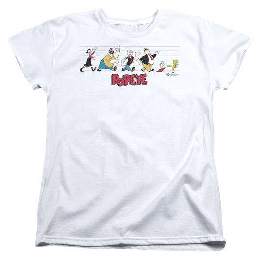 Popeye The Usual Suspects Womens T Shirt White