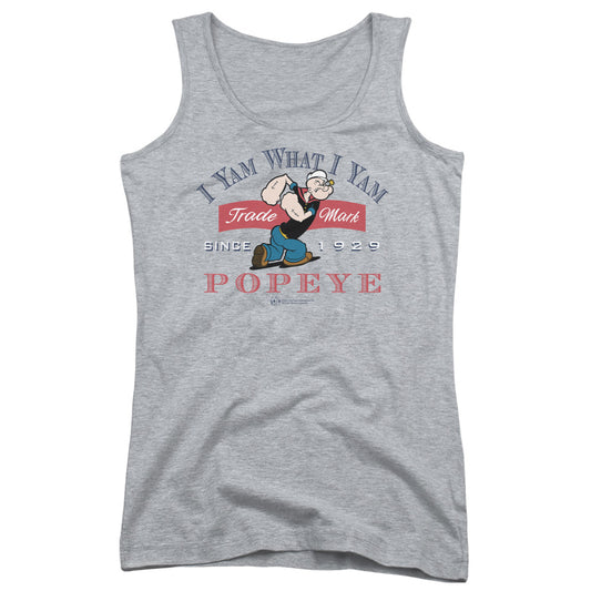 Popeye I Yam What I Yam Womens Tank Top Shirt Athletic Heather