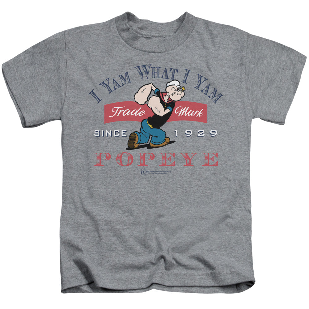 Popeye I Yam What I Yam Juvenile Kids Youth T Shirt Athletic Heather