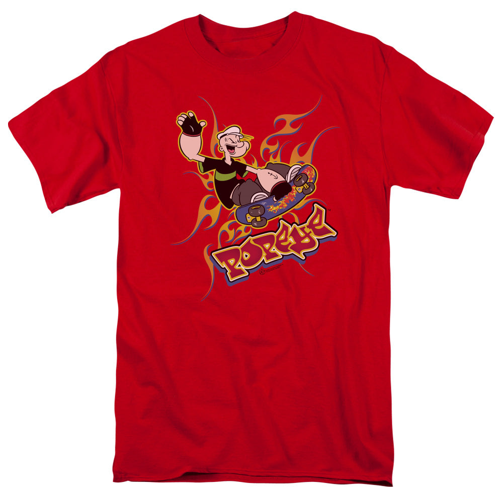 Popeye Get Air Mens T Shirt Red