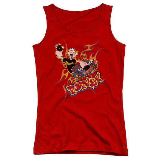 Popeye Get Air Womens Tank Top Shirt Red