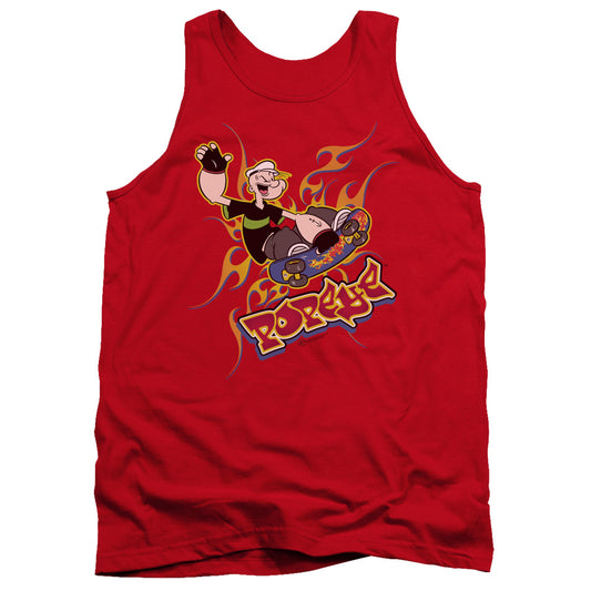 Popeye Get Air Mens Tank Top Shirt Red