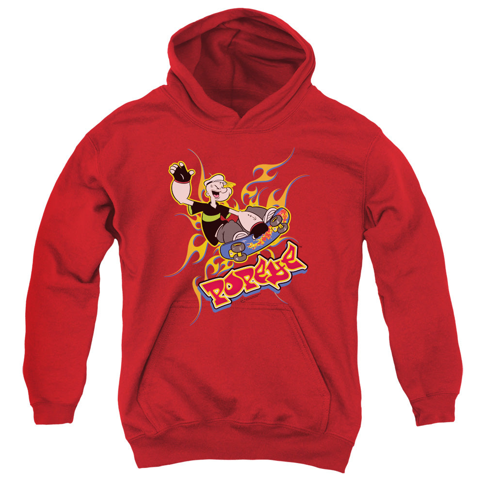 Popeye Get Air Kids Youth Hoodie Red