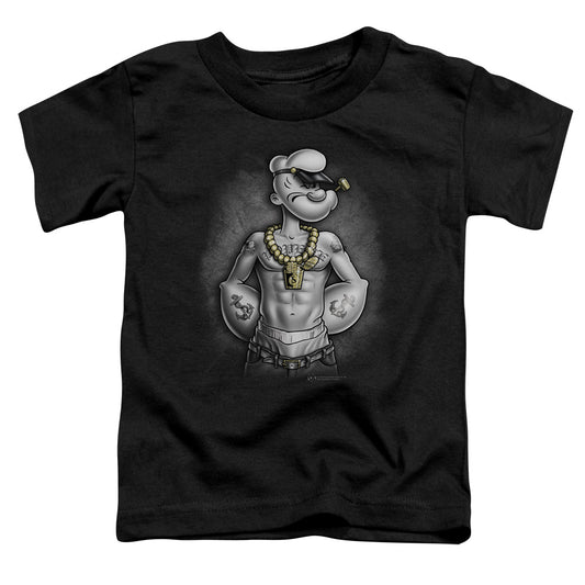 Popeye Hardcore Toddler Kids Youth T Shirt Black