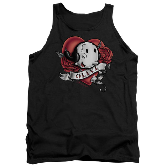 Popeye Olive Tattoo Mens Tank Top Shirt Black