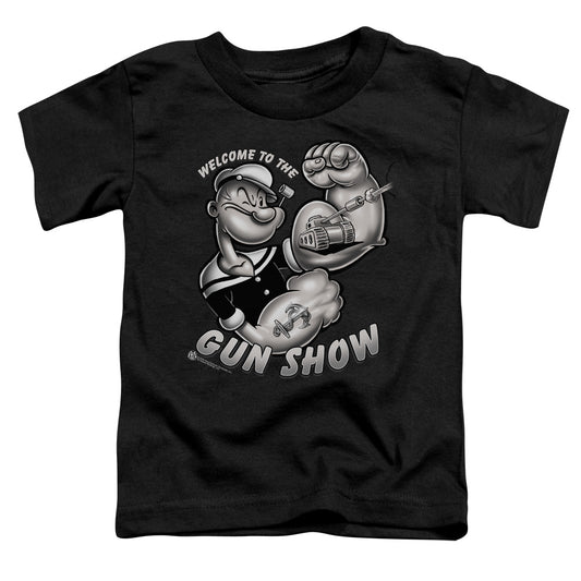 Popeye Gun Show Toddler Kids Youth T Shirt Black