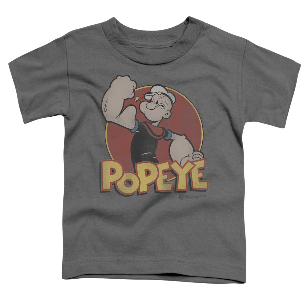 Popeye Retro Ring Toddler Kids Youth T Shirt Charcoal