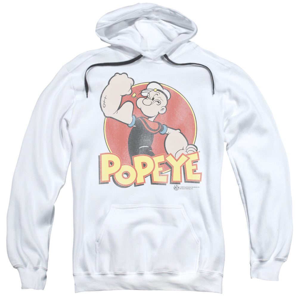 Popeye Retro Ring Mens Hoodie White