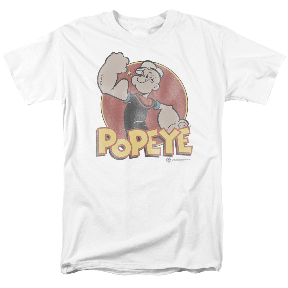 Popeye Retro Ring Mens T Shirt White