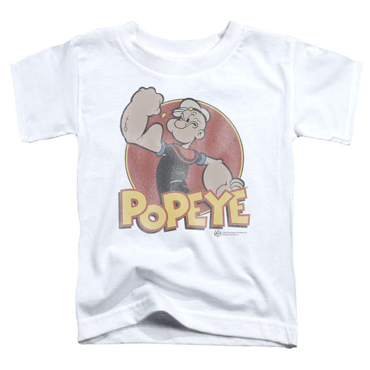 Popeye Retro Ring Toddler Kids Youth T Shirt White