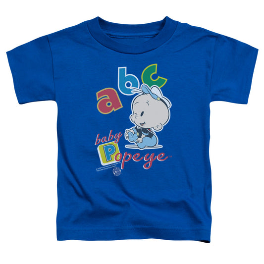 Popeye Abc Toddler Kids Youth T Shirt Royal Blue