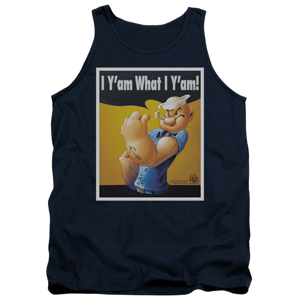 Popeye I Can Do It Mens Tank Top Shirt Navy