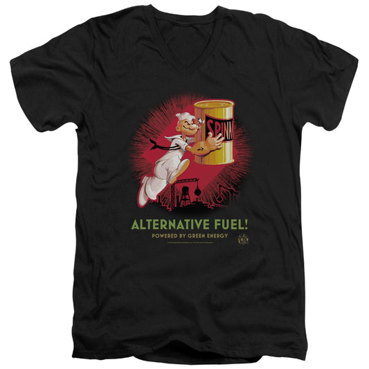 Popeye Alternative Fuel S S Adult V Neck Black