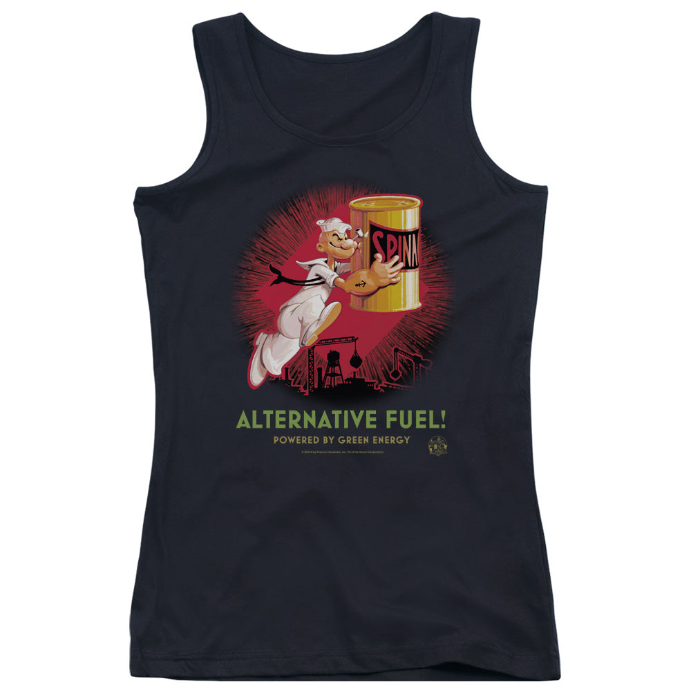 Popeye Alternative Fuel Womens Tank Top Shirt Black